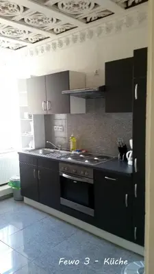 Küche/Küchenzeile in der Unterkunft Fewo Meissen