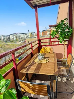 Ein Balkon oder eine Terrasse in der Unterkunft StayTime - Sky Nest