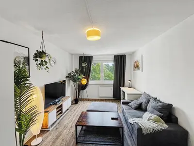 Ein Sitzbereich in der Unterkunft StayTime - Almond Room