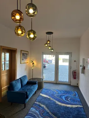 Ein Sitzbereich in der Unterkunft Hotel Torgauer Brauhof