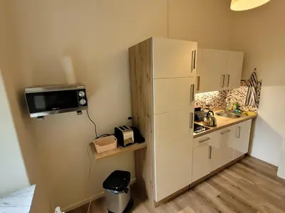 Küche/Küchenzeile in der Unterkunft Schloßchemnitz No 42 Bergstr