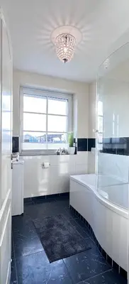 Ein Badezimmer in der Unterkunft Haus am See