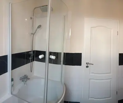 Ein Badezimmer in der Unterkunft Haus am See