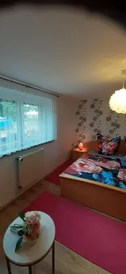 Ein Bett oder Betten in einem Zimmer der Unterkunft An der Bastei