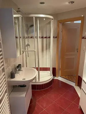 Ein Badezimmer in der Unterkunft Ferienwohnung Domblick