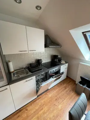 Küche/Küchenzeile in der Unterkunft Ferienwohnung Domblick
