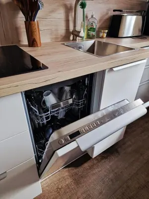 Küche/Küchenzeile in der Unterkunft Moderne Ferienwohnung in Pirna