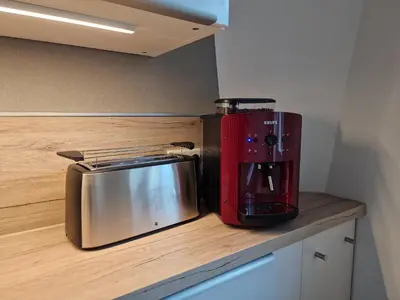 Küche/Küchenzeile in der Unterkunft Moderne Ferienwohnung in Pirna
