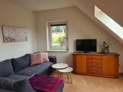 TV/Unterhaltungsangebot in der Unterkunft Ferienwohnung Dachstübchen
