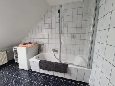 Ein Badezimmer in der Unterkunft Ferienwohnung Dachstübchen