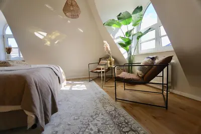 Ein Bett oder Betten in einem Zimmer der Unterkunft Cozy Stay for 2 in Dresden