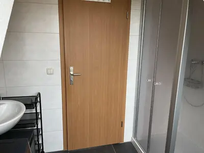 Ein Badezimmer in der Unterkunft Comfortable apartment in Coswig