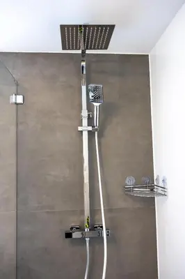 Ein Badezimmer in der Unterkunft Ferienwohnung An der Rennbahn