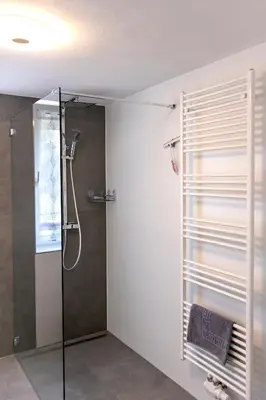 Ein Badezimmer in der Unterkunft Ferienwohnung An der Rennbahn