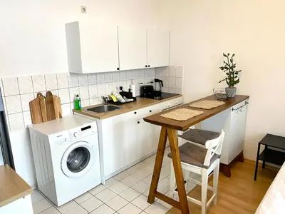 Küche/Küchenzeile in der Unterkunft Modern, large 1-R apartment in a central location