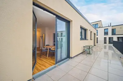 Ein Balkon oder eine Terrasse in der Unterkunft Limehome Chemnitz Kirchgässchen