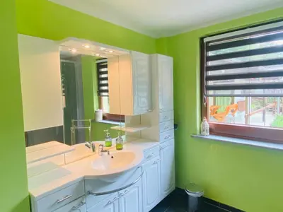 Ein Badezimmer in der Unterkunft Ferienhaus am Röhrensteig