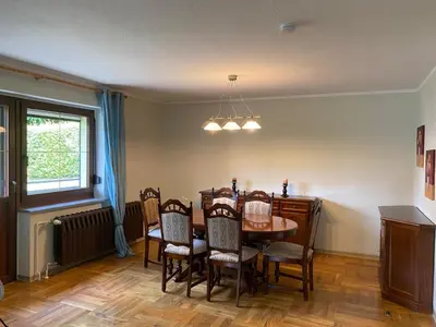 Ein Sitzbereich in der Unterkunft Ferienhaus am Röhrensteig