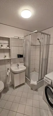 Ein Badezimmer in der Unterkunft Apartment Zeisigwald - Balkon, Küche, WLAN, Big TV