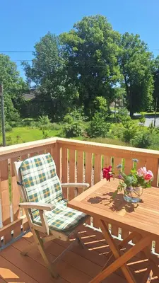Ein Garten an der Unterkunft Atelier-FEWO-Polenztal