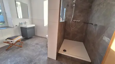 Ein Badezimmer in der Unterkunft Atelier-FEWO-Polenztal