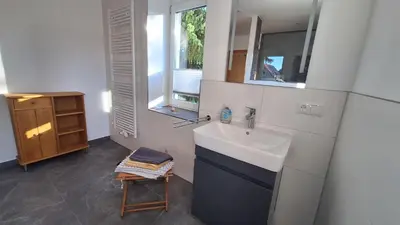 Ein Badezimmer in der Unterkunft Atelier-FEWO-Polenztal