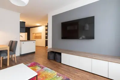 Küche/Küchenzeile in der Unterkunft City Apartment Riesa