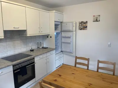 Küche/Küchenzeile in der Unterkunft Eastside - Apartment WHG 02