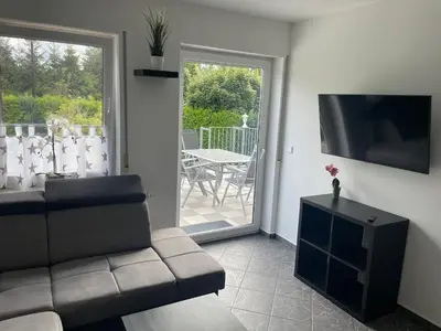 TV/Unterhaltungsangebot in der Unterkunft Eastside - Apartment WHG 02