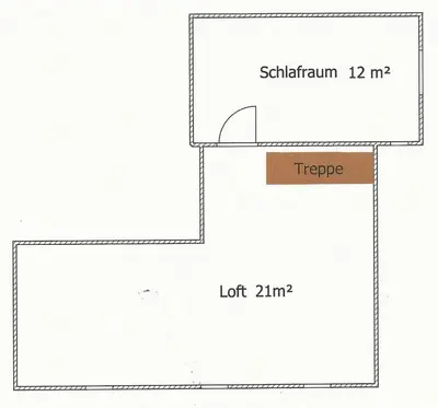 Grundriss der Unterkunft Elbblick große Loftwohnung