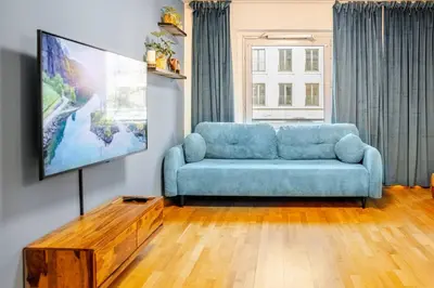 Ein Sitzbereich in der Unterkunft Bamboo Hideaway Dresden