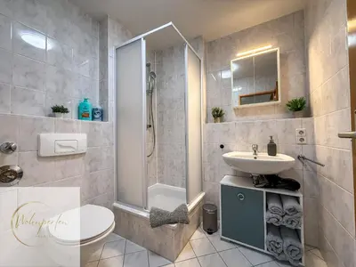 Ein Badezimmer in der Unterkunft Apartment - NewTown - Balkon