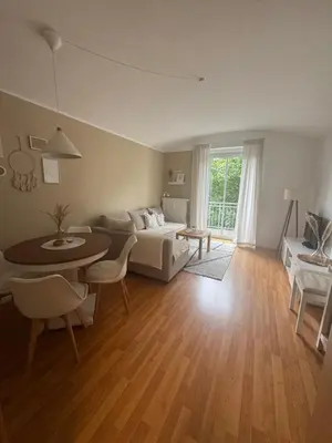 Ein Bett oder Betten in einem Zimmer der Unterkunft Wohnung Chemnitz-Zentrum