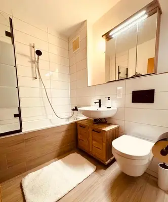 Ein Badezimmer in der Unterkunft Zentrale Wohlfühloase