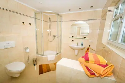 Ein Badezimmer in der Unterkunft Ferienhaus Unter den Eschen