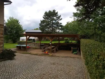 Ein Garten an der Unterkunft Ferienwohnung Pferdestall
