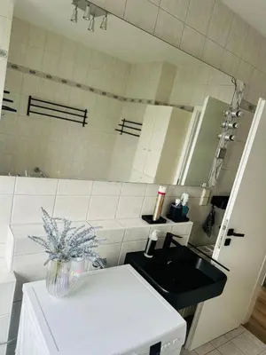 Ein Badezimmer in der Unterkunft Ferienhaus Dresdener Ausblick