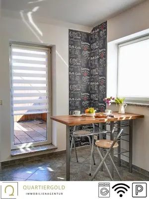 Grundriss der Unterkunft Monteurwohnung mit Stil