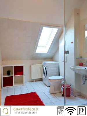 Ein Badezimmer in der Unterkunft Monteurwohnung mit Stil