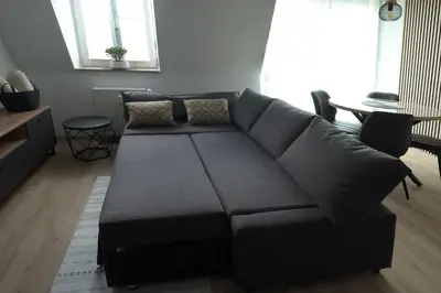 Ein Sitzbereich in der Unterkunft Ferienwohnung 