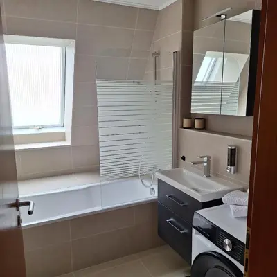 Ein Badezimmer in der Unterkunft Ferienwohnung 
