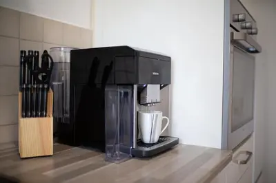 Kaffee-/Teezubehör in der Unterkunft DresdenStay gemütlich Nähe Universität Kamin Parkplatz PS4