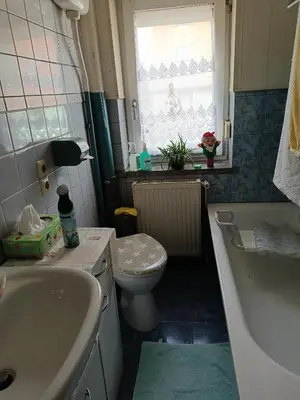 Ein Badezimmer in der Unterkunft Silberranch Niederlichtenau