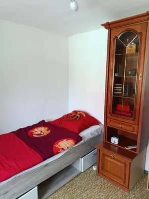 Ein Bett oder Betten in einem Zimmer der Unterkunft Silberranch Niederlichtenau