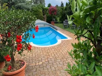 Der Swimmingpool an oder in der Nähe von Familienurlaub mit Pool, Mittelndorf