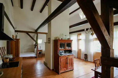 Küche/Küchenzeile in der Unterkunft Cozy Apartment In Villa Near Pillnitzer Schloss