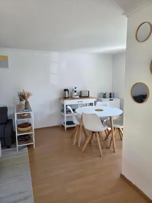 Küche/Küchenzeile in der Unterkunft Ferienwohnung bei Meißen