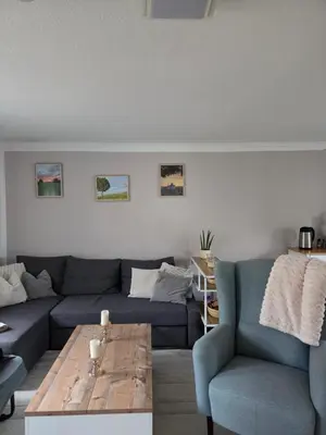 Ein Sitzbereich in der Unterkunft Ferienwohnung bei Meißen