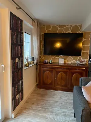Küche/Küchenzeile in der Unterkunft Ferienwohnung Maria mit Elbblick