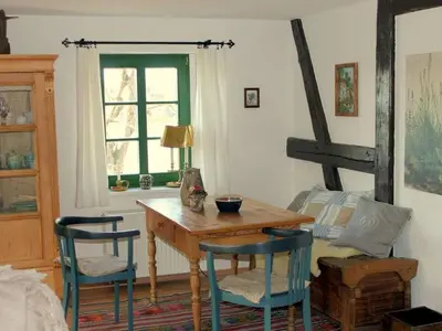 Ein Sitzbereich in der Unterkunft dreamlike Elb-Chalet
